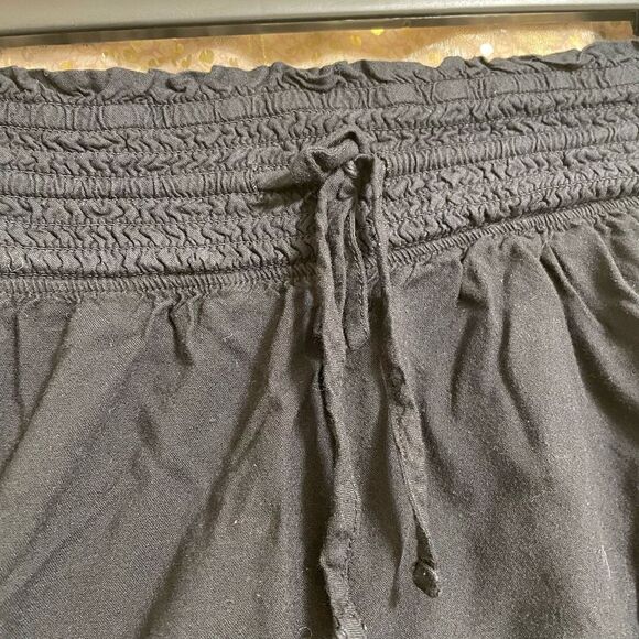 Abercrombie & Fitch Women’s Small Black Pull on Drawstring Ruched Shorts Stretch - Picture 5 of 6
